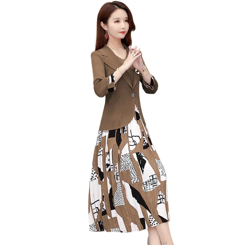 

Small suit skirt spring women's 2021 new female high-end temperament suit spring and autumn two-piece suit