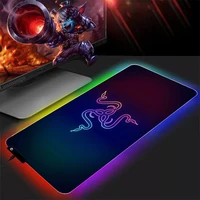 rgb razer mouse pad gaming accessories table anime pc gamer completo computer laptop genshin impact keyboard carpet led mousepad