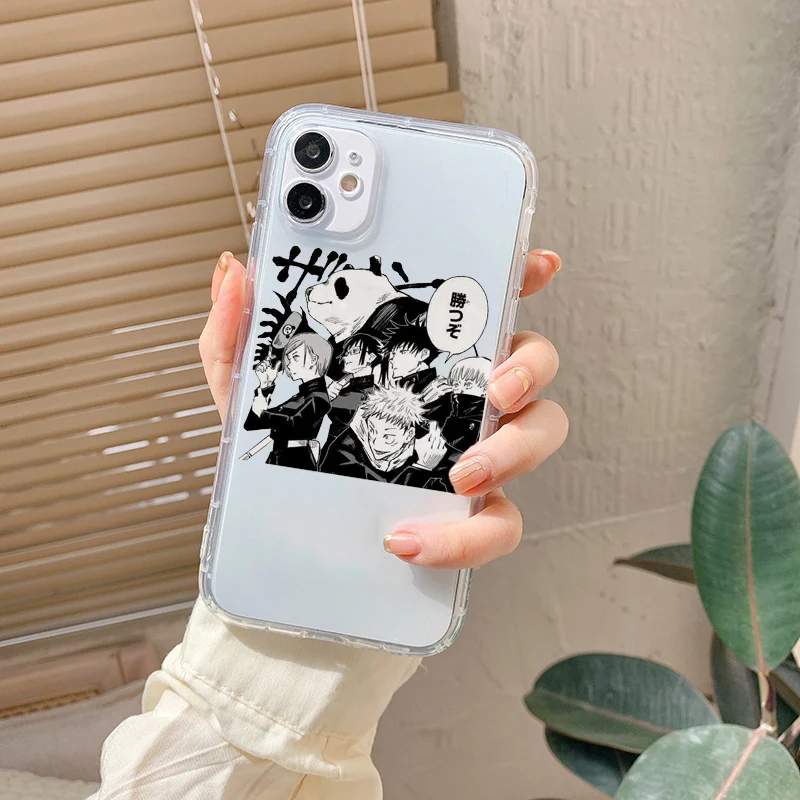 new shockproof silcone phone case for iphone 12 mini 11 pro max 13 xs xr x 8 7 6 6s plus se2 japanese anime jujutsu kaisen cover free global shipping