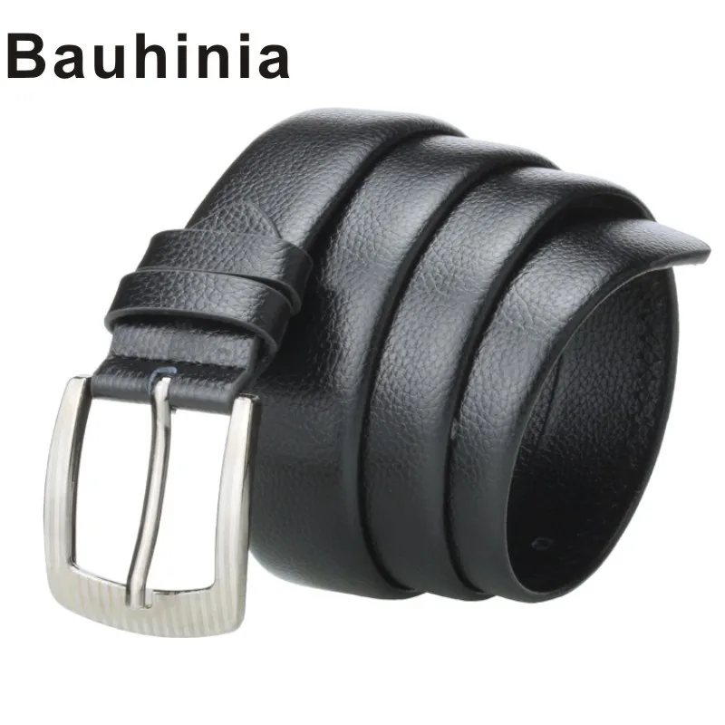 Bauhinia brand new alloy pin buckle 120CM men's belt all-inclusive casual men's lychee pattern scratch-resistant belt