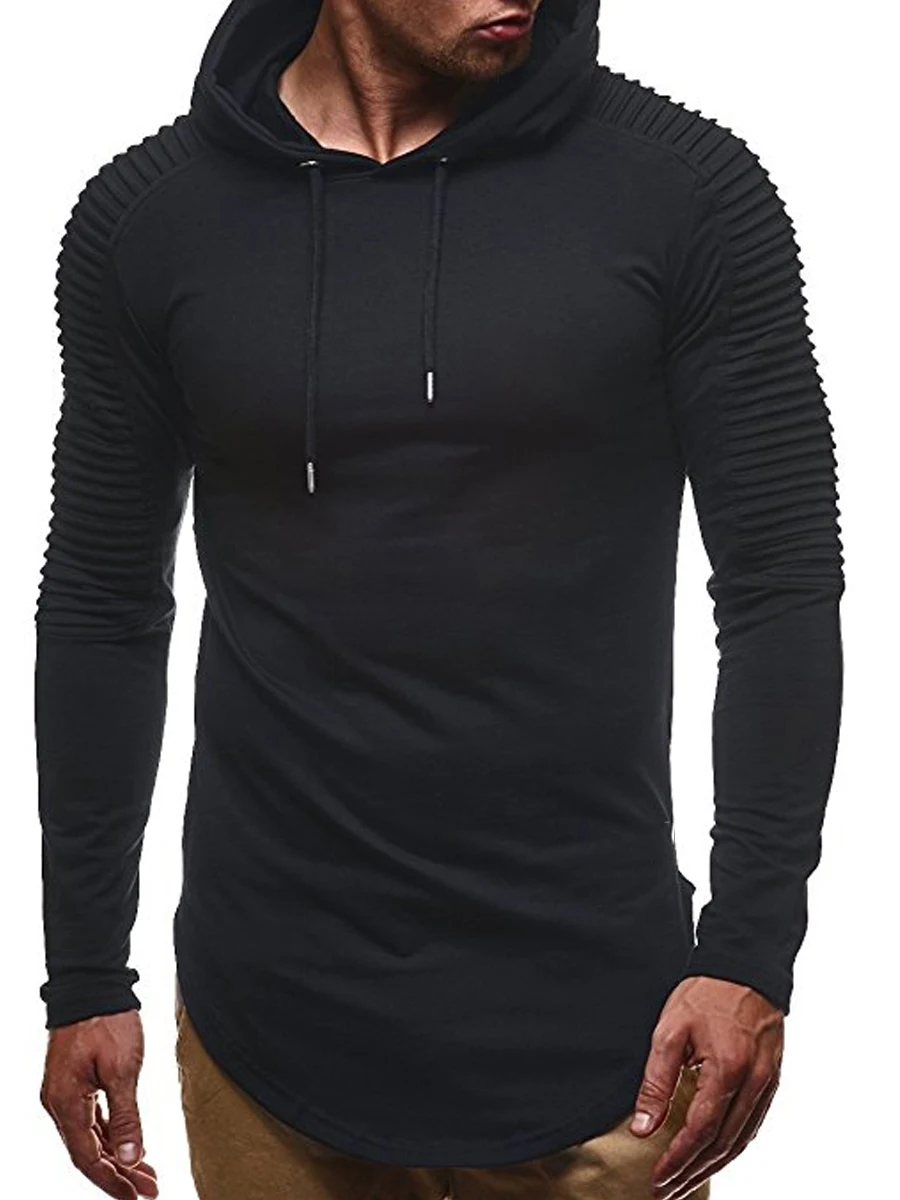 Мужская толстовка с капюшоном размера плюс Повседневная Уличная одежда базовый