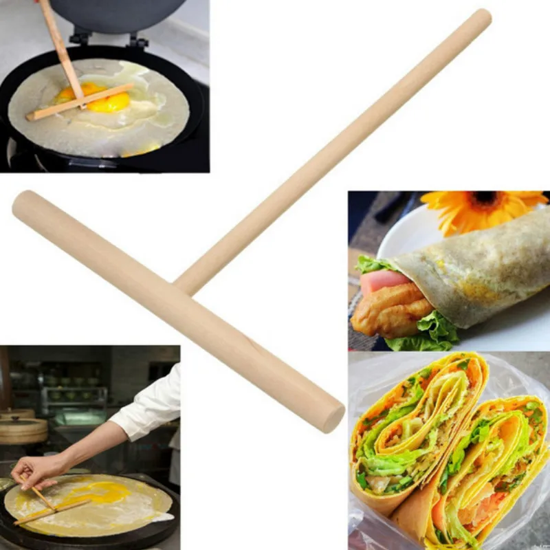 Chinese Specialty Crepe Maker Pancake Batter Wooden Spreader Stick Home Kitchen Tool DIY Restaurant Canteen Specially Supplies | Дом и сад