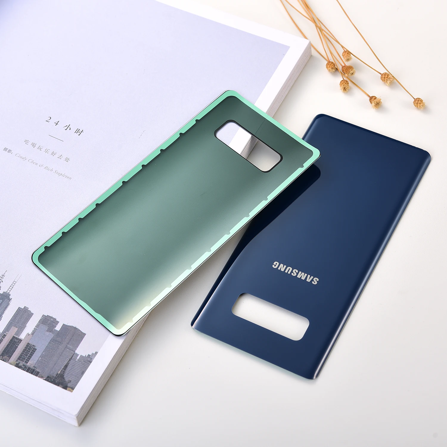 Note 8 стеклянная Задняя крышка батареи для SAMSUNG Galaxy note8 N9500 N950F задняя корпуса Замена