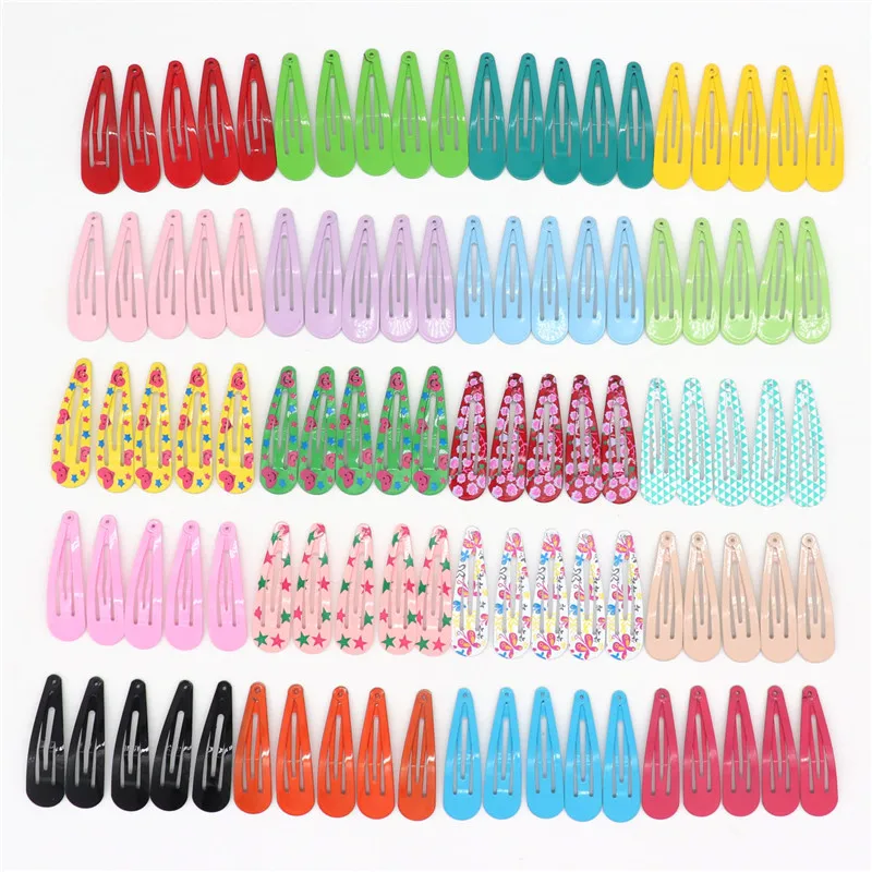 

100Pcs Yarn Bag Snap Hair Clips For Hair Clip Pins Bb Hairpins Color Metal Barrettes For Baby Children Women Girls Accessories