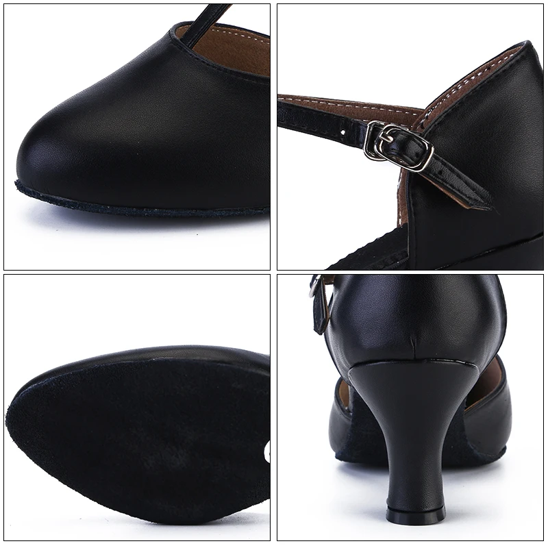 Туфли женские кожаные для бальных танцев Современная атласная обувь латинских