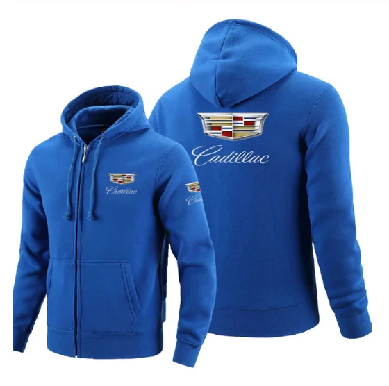 

NEW Autumn winter for Cadillac logo zipper sweatshirts Printed Men fleecel Hooded jacket Hoodies Zipper Hood jg8