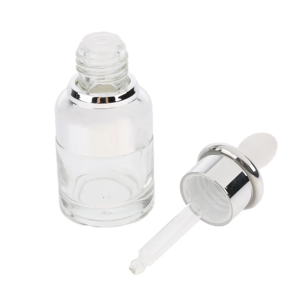 

6x дорожные высококачественные стеклянные пипетки, бутылки с пипеткой 20 мл 30 мл 50 мл