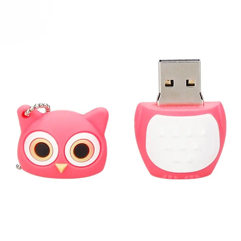 USB флеш-накопитель 64 ГБ, милое животное мультяшная сова, usb 2,0, 4 ГБ, 8 ГБ, 16 ГБ, 32 ГБ, 128 ГБ, флеш-накопитель, usb память, креативная флешка, подарок на праздник