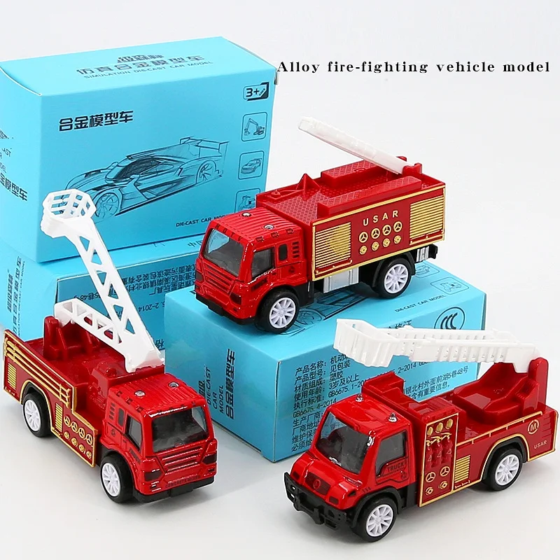 Миниатюрный гоночный автомобиль из сплава отлитый под давлением пожарный