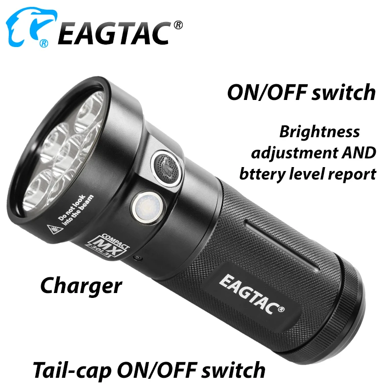 EAGTAC MX30L3-CR Base Ultra Compact 6000 LED 6 * XPL 219C 4000K перезаряжаемый светодиодный фонарик 3*18650