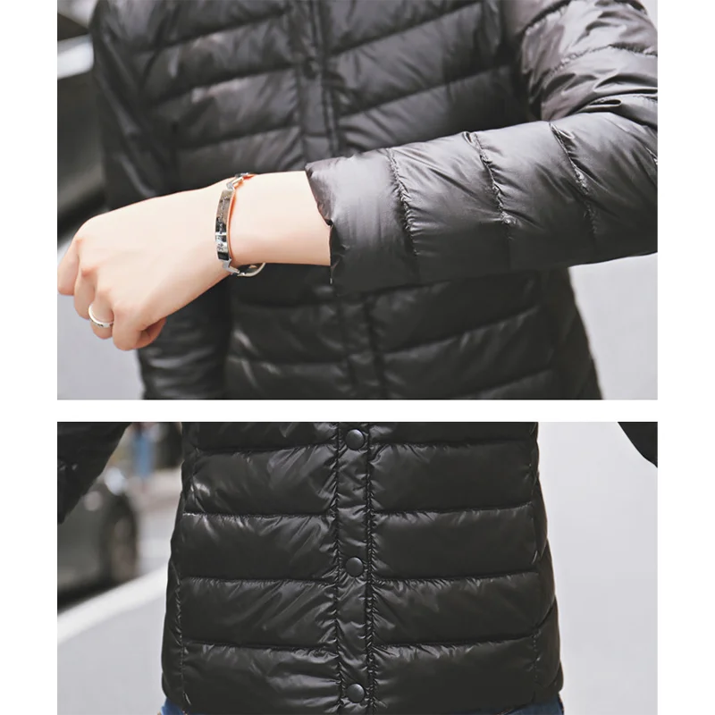 Пуховик женский Сверхлегкий белый теплый большой размер 3XL | Женская одежда