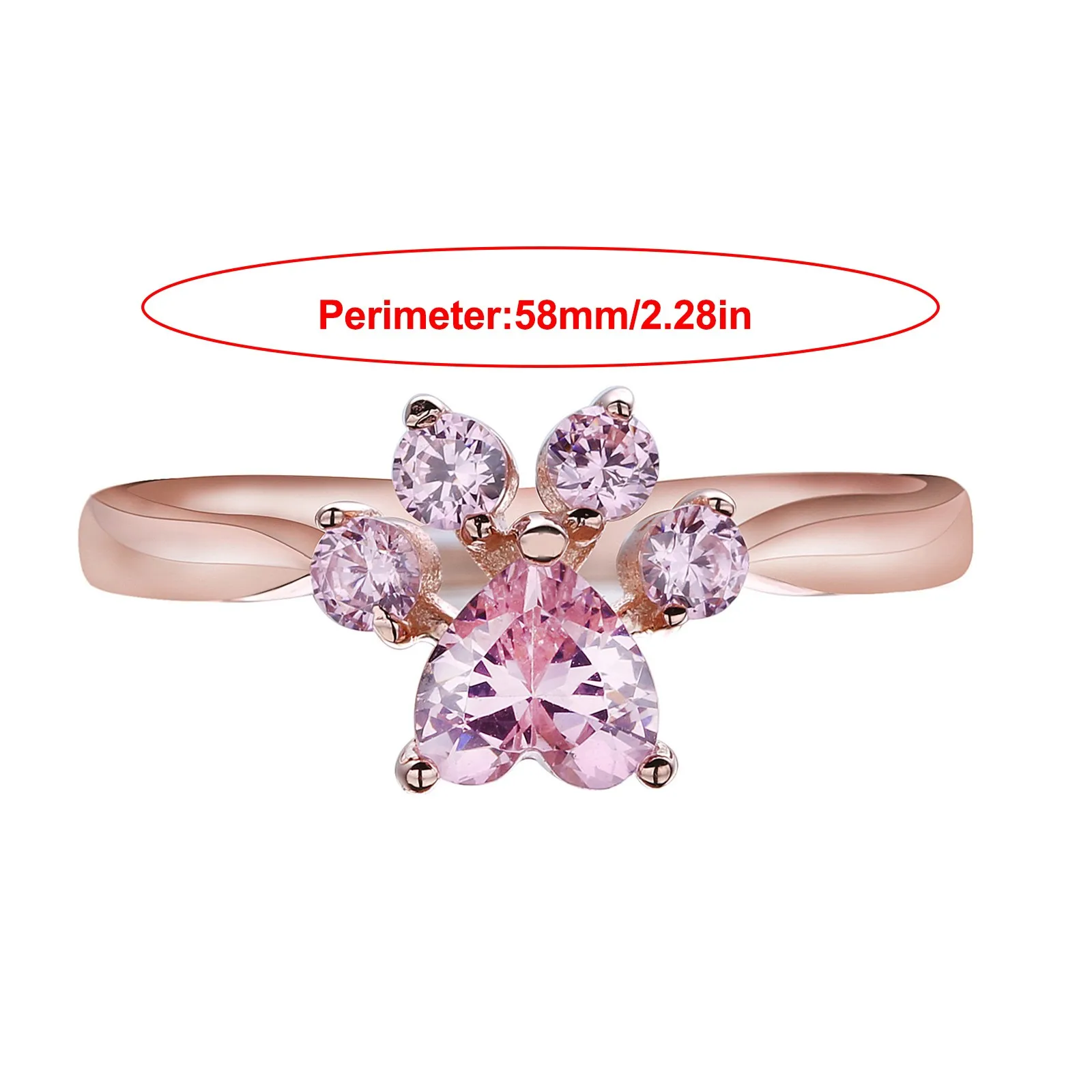 

New s925 Rings For Women Personalized Birthstone Rings Cubic-Zirconia For Puppy Lovers Cats Rings Animal Prints bague femme 2021