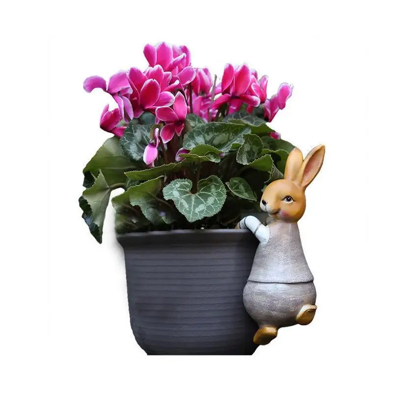 Садовый кролик подвесная статуя животного полимерный скульптура цветочный