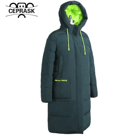 CEPRASK 2023 новое зимнее Стеганое пальто, женские парки, одежда 6XL, модная теплая Женская куртка с капюшоном, Европейская длинная верхняя одежда