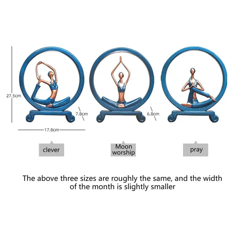 

Resin Round Yoga Ornaments Hollow Modern Home Accessories Decoration for Living Room Character Sculpture Arts and Crafts