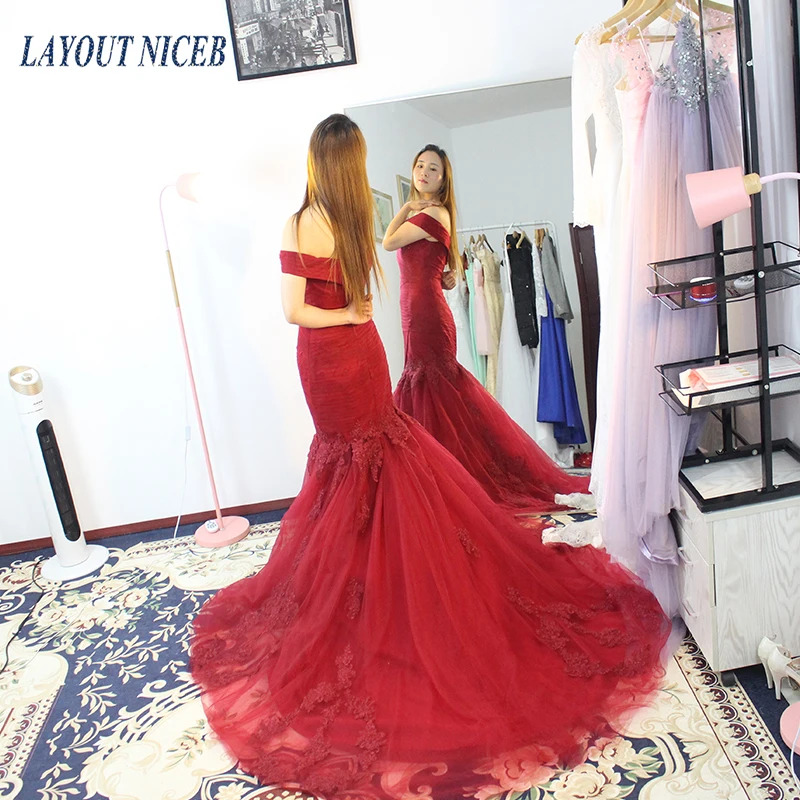 WY02 Vestidos de fiesta largos elSatin с открытыми плечами Robe De Soiree красное вечернее платье Русалка цветочный принт торжественное платье