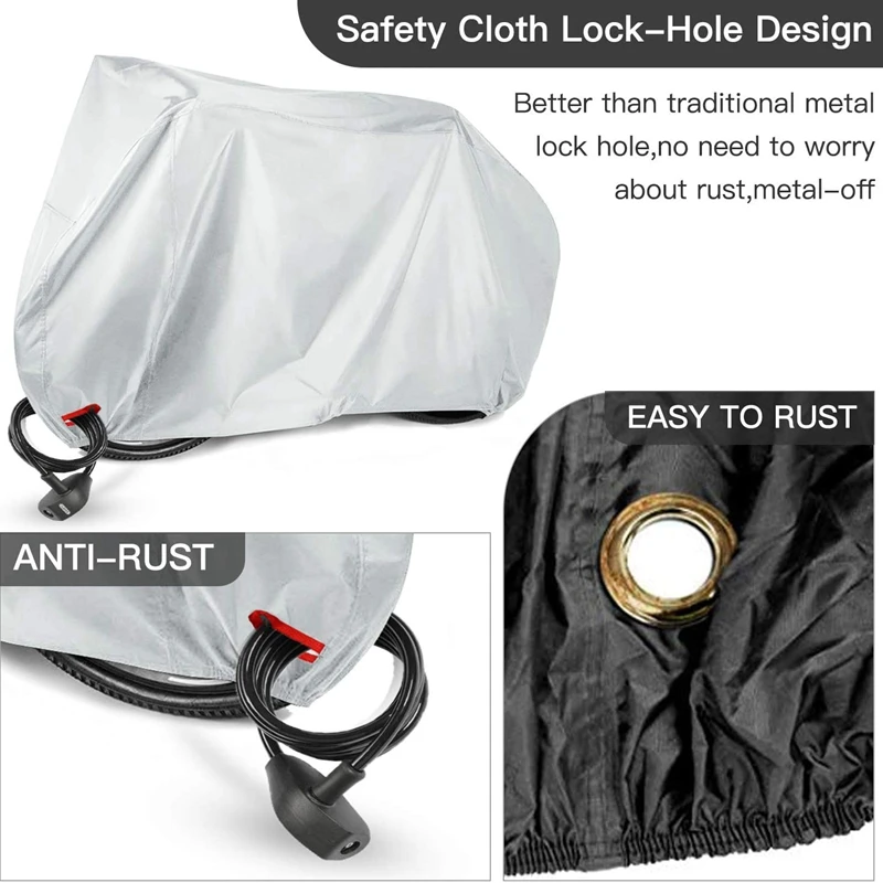 

Waterproof Bike Cover Heavy Duty XL Bicycle Covers UV Rain Snow Dust for Mountain Road Electric Bike Outdoor Storage