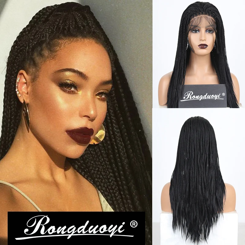 RONGDUOYI 1b # цветные синтетические плетеные кружевные передние парики для женщин