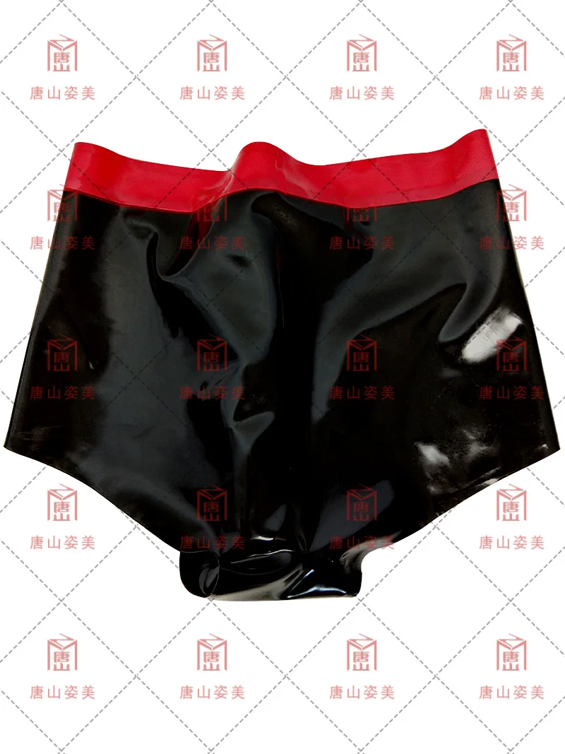 Мужские латексные боксеры черное латексное нижнее белье с застежкой-молнией