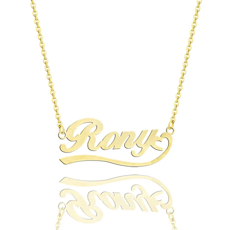 Заказное имя Сердце ожерелье персонализированные украшения из нержавеющей