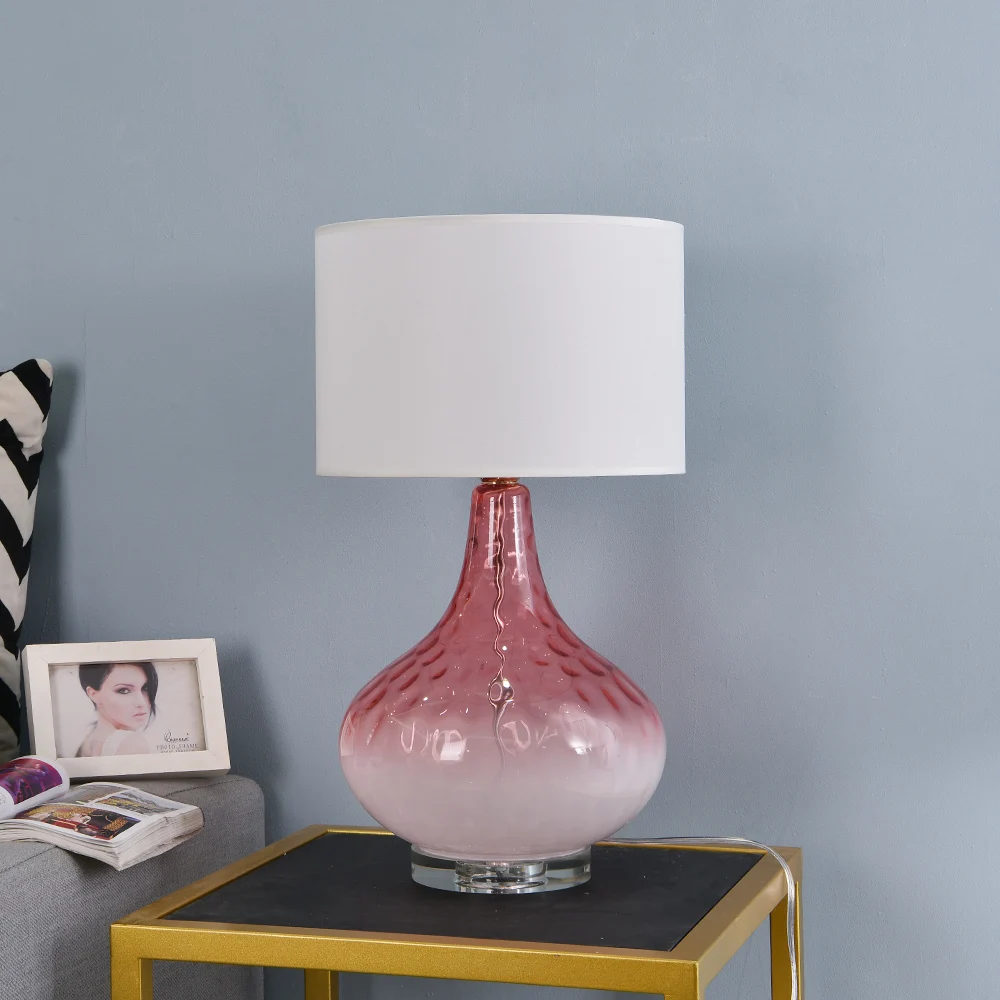 Розовая кристаллическая настольная лампа Светодиодная для Спальня Гостиная 220v