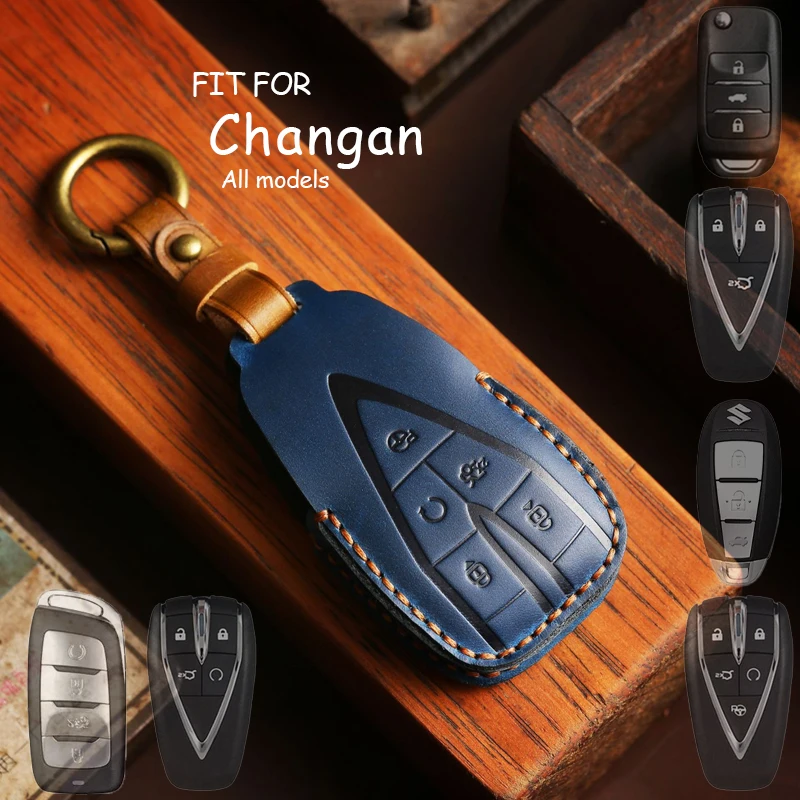 

Кожаный чехол для автомобильного ключа аксессуары для Changan CS35PLUS CS55PLUS CS75PLUS Alsvin CS85 CS25 CS95 CS85 UNIT X7 Plus