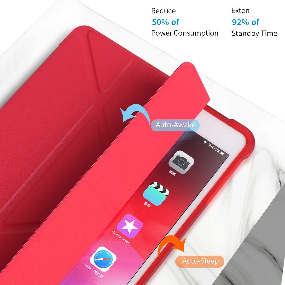 

Case For iPad mini 5 2019 With Pencil Holder Pu Leather smart cover For iPad mini 1 2 3 4 silicone Honeycomb back Tablet case