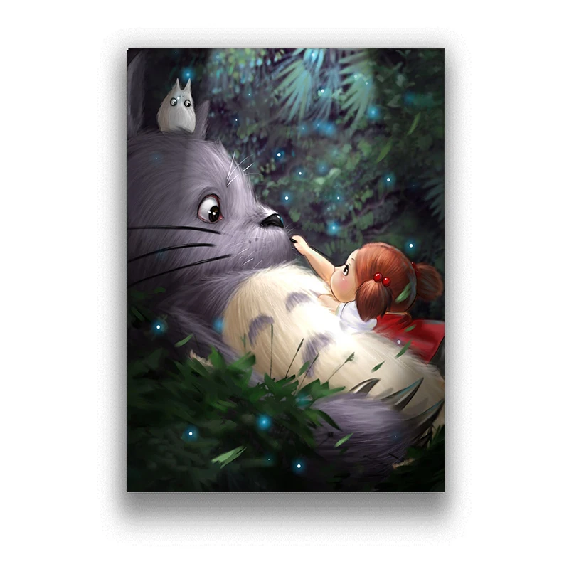 Tonari no Totoro Miyazaki Hayao белая бумага с покрытием принты четкое изображение гостиная