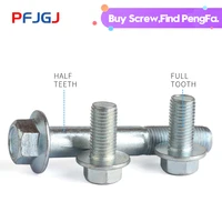 peng fa m5 m12 grade 8 8 gb5787 86 galvanized hexagonal flange bolts flange screws hexagonal belt pad full threadpartial thread
