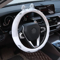 car cartoon steering wheel cover universal mouse summer winter warm plush lovely bowknot cute wholesale car interior accessories