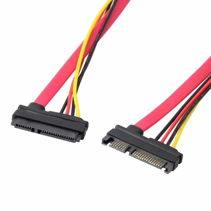 

Red Color SATA 3 III 3.0 7+15 22 Pin 22p SATA power Male to Female Data Extension Cable SATA Cable 30cm sata power cable cables