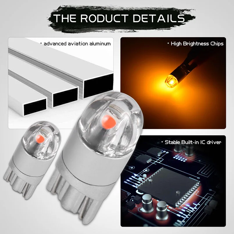 2x светодиодный лампы T10 W5W 3030 SMD 168 194 Светодиодная лампа для чтения t10 LED белый