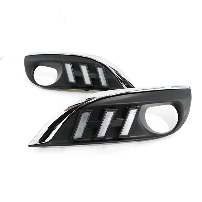 1 пара светодиодные дневные ходовые огни для стайлинга автомобиля DRL с желтыми