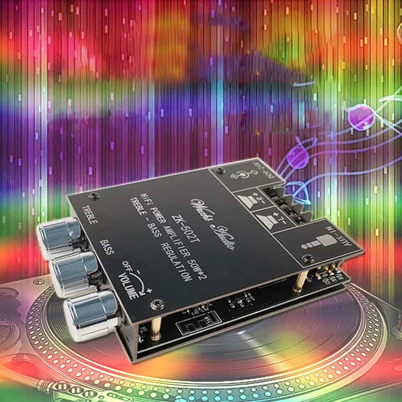 Bluetooth 5 0 сабвуфер 50 Вт + эквалайзер Аудио Усилитель мощности тон бас ВЧ HiFi стерео