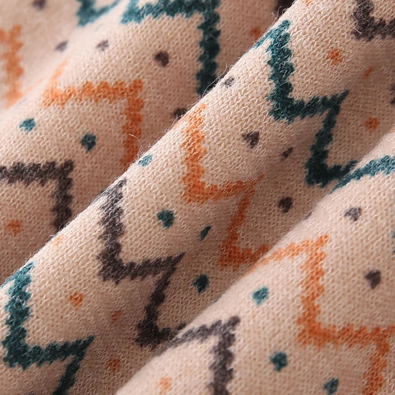 

Autumn Baby Boys Fleece Sweater Children Matching Trendy Low-neck Clothes Kids knitted Soft Tops Winter Warm Outfit Clothing