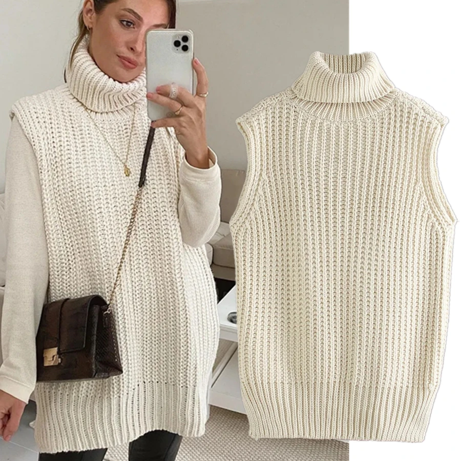 

Withered England Style Fashion Elegant Solid Turtleneck Knitted Winter Sweaters Women Pull Femme Sweaters Women Pullovers Tops