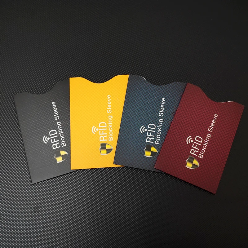 10pcs thickened coated paper credit card holder rfid blocking sleeve anti theft protector bank card cover aluminum foil id case free global shipping