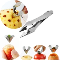 pineapple eye peeler kitchen stainless steel seed remover cutting clip useful pineapple knife practical seed removal fruit tool