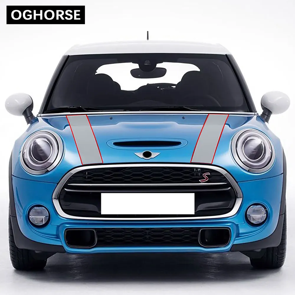 Наклейка на крышку автомобиля в полоску для MINI Cooper R55 R56 R60 F54 F55 F56 F60 R50 R53 R58 R59 R61R57