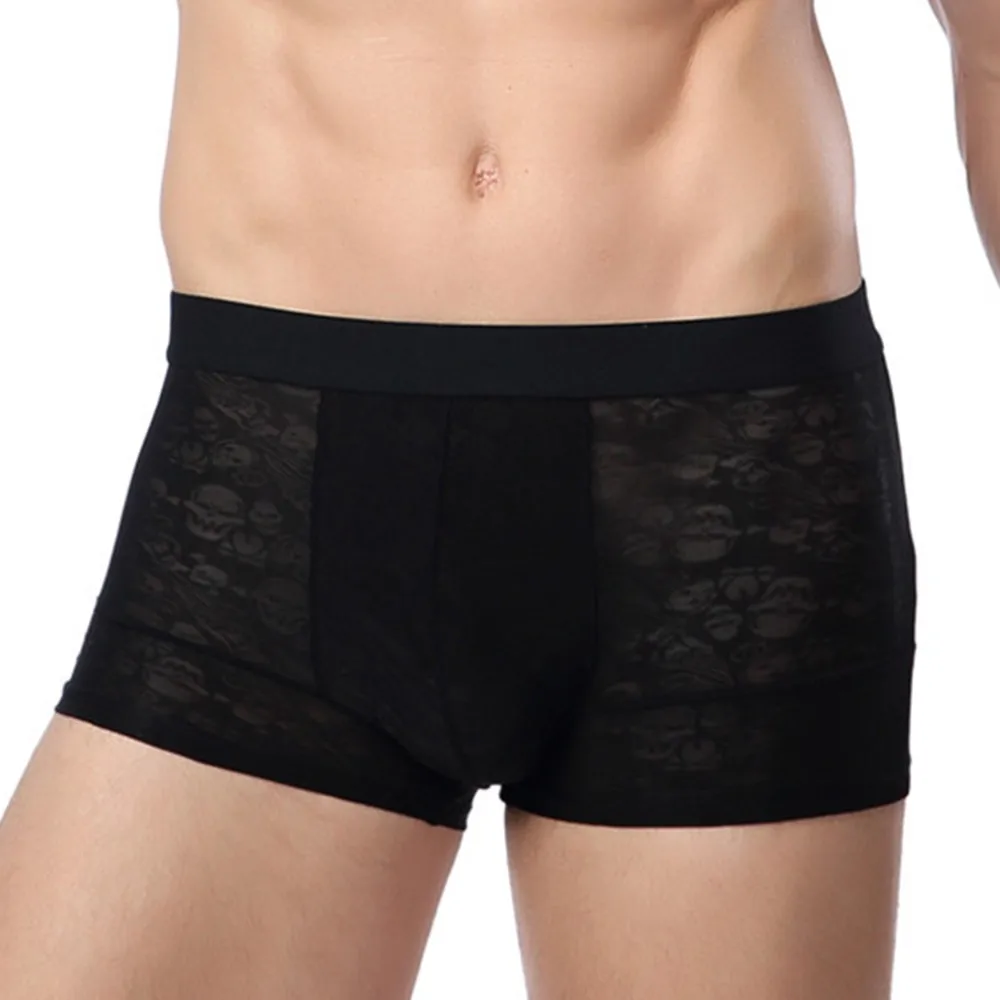

Men'S Ice Silk Breathable Hollow Comfortable Ultra-Thin Sexy Boxer Briefs Ice Silk Breathable Hollow Comfortable Ultra-Thin