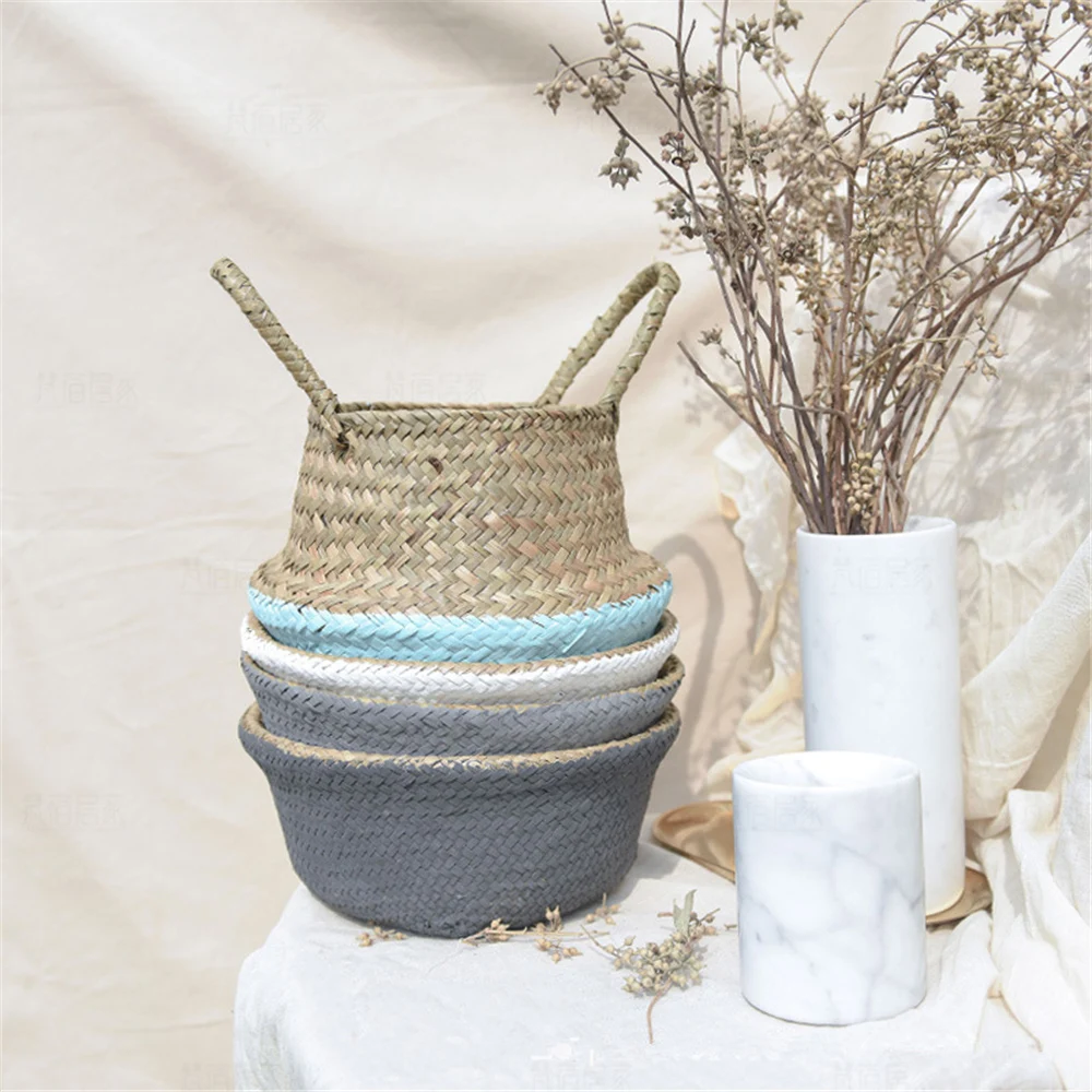 Новая домашняя декоративная натуральная плетеная корзина для водорослей