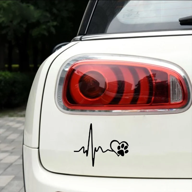 

Dog Footprints Reflective Laser Car Stickers Motorcycle Decal Bumper Window Laptop Cover Scratches 2021 Accessories PVC13*10cm