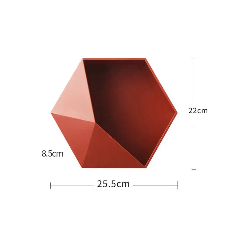 Геометрическая Шестигранная стойка для хранения настенное крепление плавающая