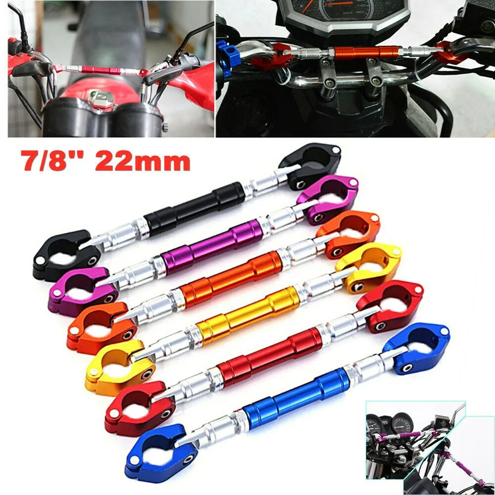 

7/8'' 22mm Universal Motorcycle Handlebar Cross Bar Steering Strength Lever Dirt Bike 1x Handlebar Cross Bar+1x Hex Wrench Tool