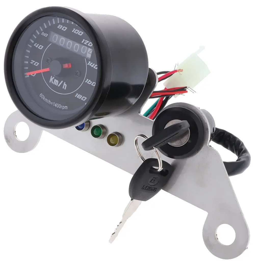 Motorcycle LED Digital Odometer Speedometer Tachometer Gauge Turn |