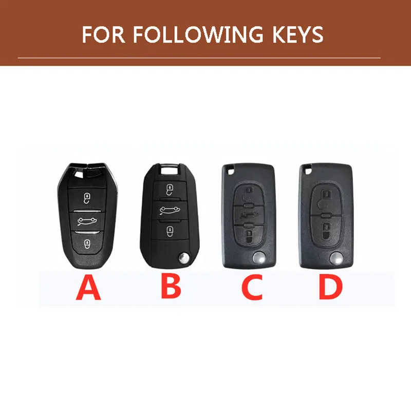 Кожаный чехол для автомобильного ключа Peugeot 208 508 3008 308 5008 2008 аксессуары с