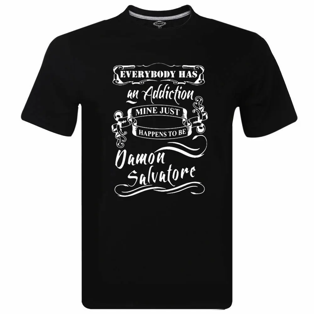 Новая футболка с дневниками вампира Деймона мужские высококачественные