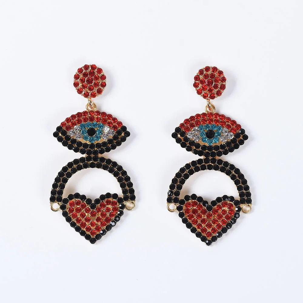 2025 новые модные серьги от сглаза со стразами и кристаллами женские роскошные