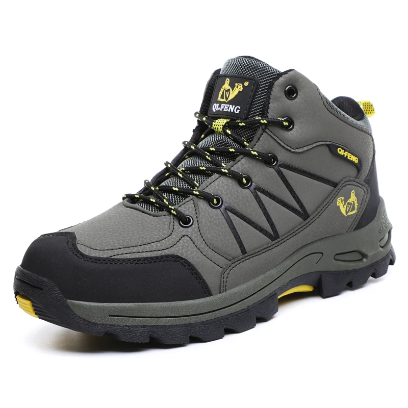 Мужские Теплые ботильоны на меху Черные резиновой подошве обувь для зимы 45 46 47 2019