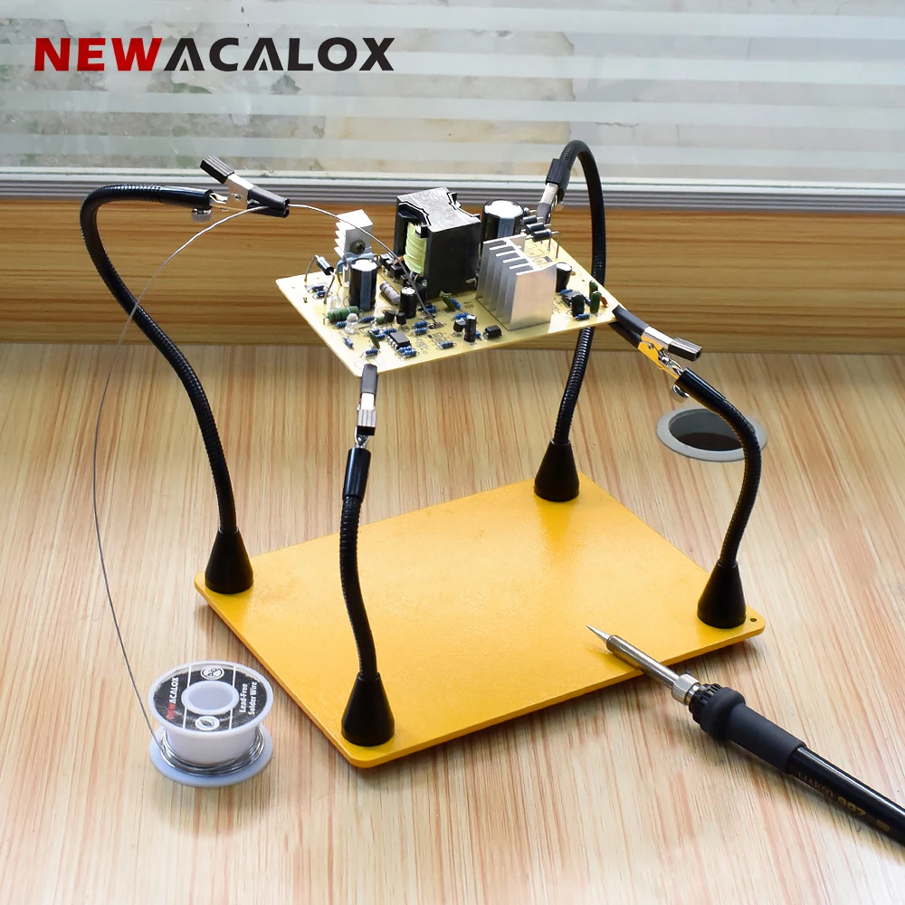 

Магнитный гибкий кронштейн NEWACALOX, крепкая подставка для печатной платы, держатель для паяльника, сварочные инструменты